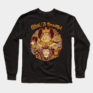 Champagne Black King Black Is Beautiful Long Sleeve T-Shirt